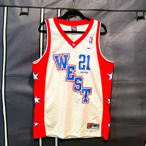 All-star west coast Tim Duncan basketball jersey